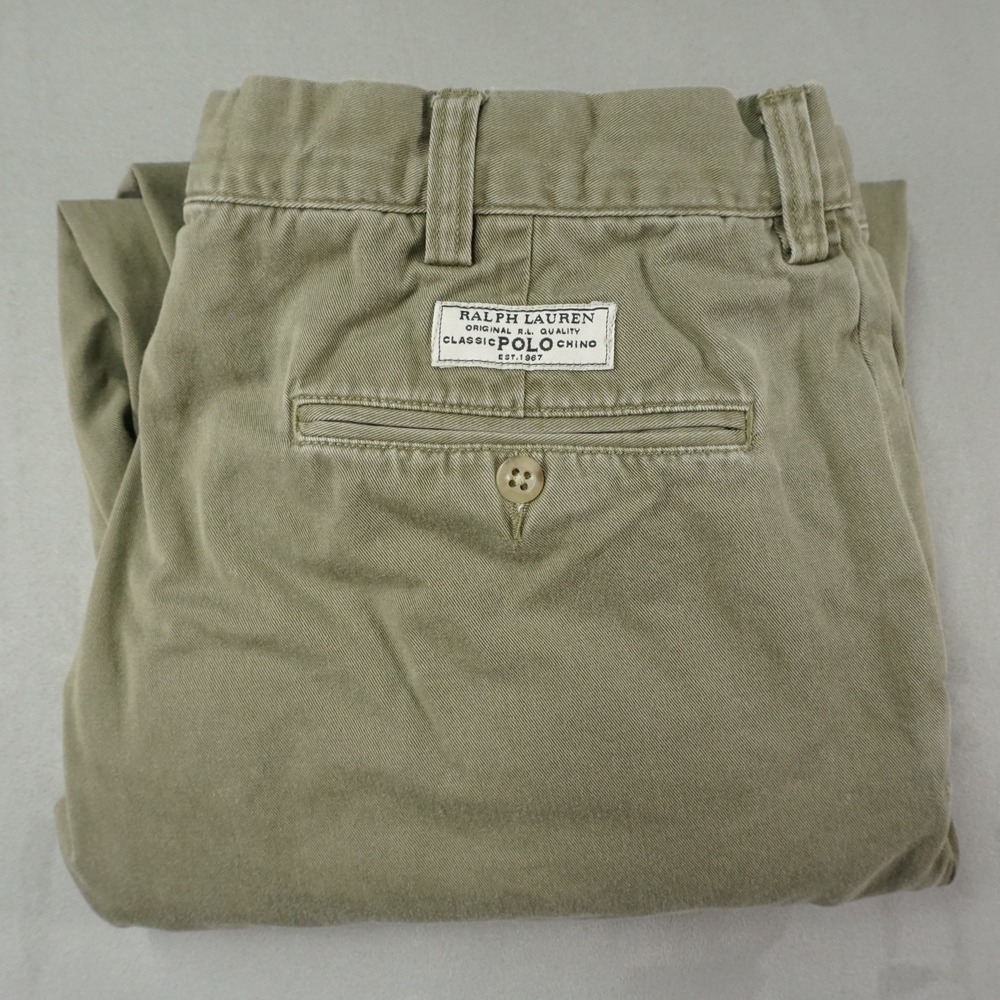 Vintage Polo Ralph Lauren Pants Mens 36.5x28.5 Prospect Pant Khaki Chino Cotton